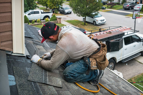 Professional Gutter Repair And Installation technician working in Hobart, IN